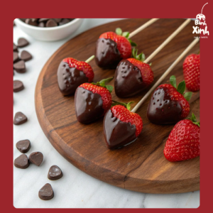 dâu tây phủ socola